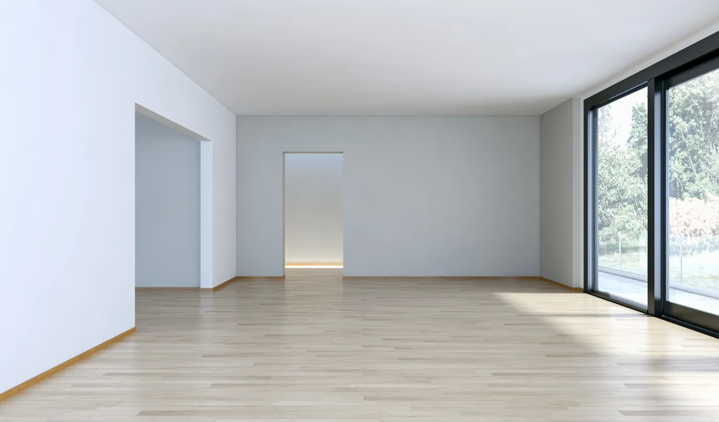 After interior painting project showing fresh white wall paint and smooth finish in Dallas, TX